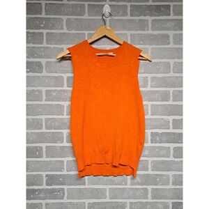 ZARA knit Women Orange Pullover Vest Top Preppy Size‎ Medium
